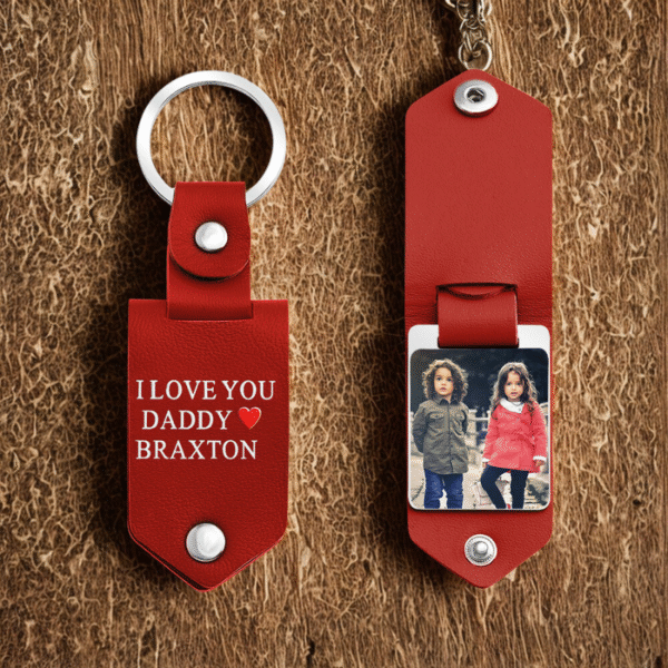 Father's Day Leather Keychain